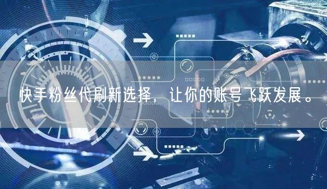 快手粉丝代刷新选择,让你的账号飞跃发展。