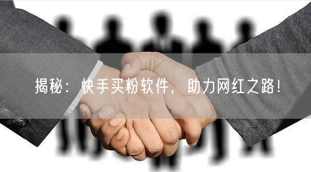 揭秘:快手买粉软件,助力网红之路!