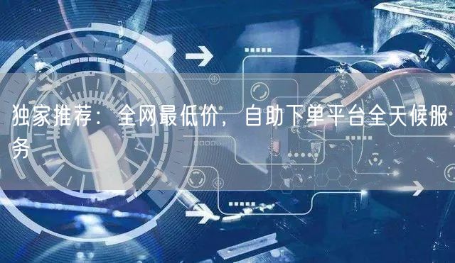 独家推荐:全网最低价,自助下单平台全天候服务