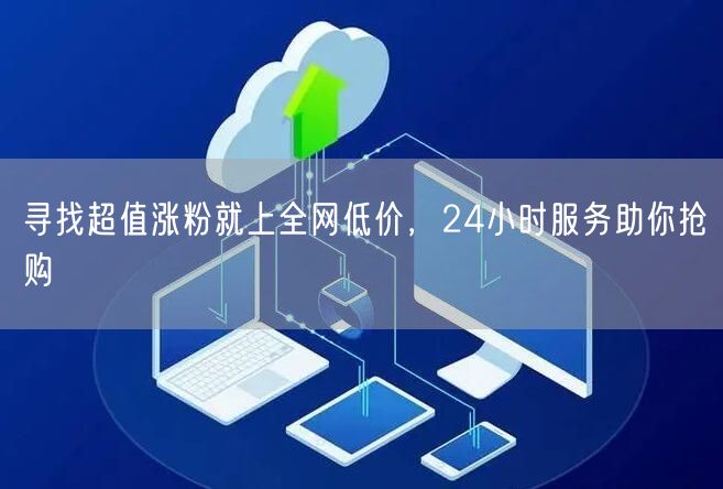 寻找超值涨粉就上全网低价,24小时服务助你抢购