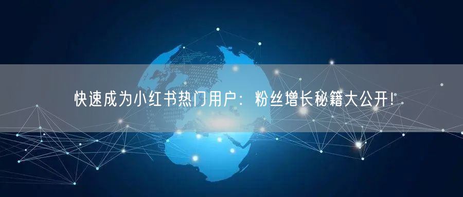快速成为小红书热门用户:粉丝增长秘籍大公开!