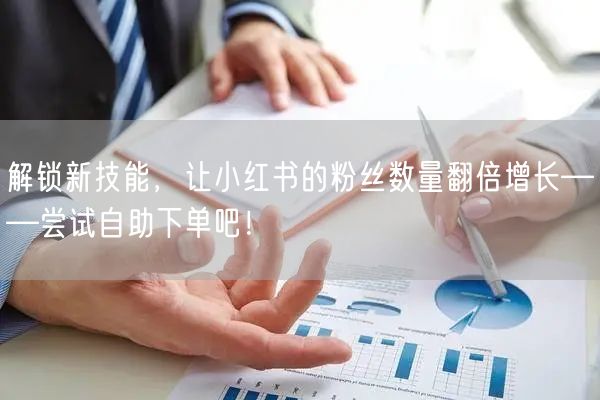 解锁新技能，让小红书的粉丝数量翻倍增长——尝试自助下单吧！